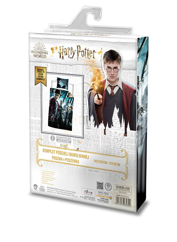 Bērnu gultas veļas komplekts Harry Potter 140x200, 2 daļas cena un informācija | Gultas veļas komplekti | 220.lv