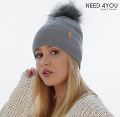 Женская шапка Need 4You, серая цена и информация | Женские шапки | 220.lv