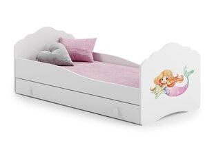 Gulta ADRK Furniture Casimo Mermaid with a Star, balta cena un informācija | Bērnu gultas | 220.lv
