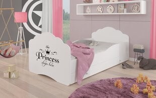 Gulta ADRK Furniture Casimo Princess Black, balta cena un informācija | Bērnu gultas | 220.lv