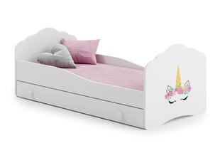 Кровать ADRK Furniture Casimo Unicorn, белый цвет цена и информация | Детские кровати | 220.lv