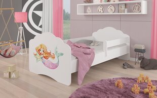Кровать ADRK Furniture Casimo Barrier Mermaid with a Star, белого цвета цена и информация | Детские кровати | 220.lv