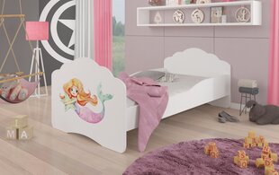 Gulta ADRK Furniture Casimo Mermaid with a Star, 160x80 cm, balta cena un informācija | Bērnu gultas | 220.lv