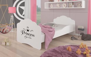 Gulta ADRK Furniture Casimo Princess Black, 160x80 cm, balta cena un informācija | Bērnu gultas | 220.lv