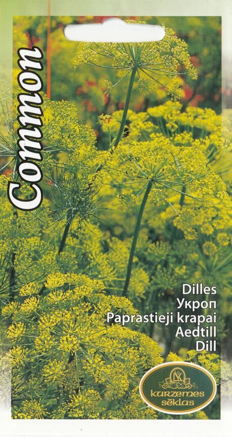 Dilles Common цена и информация | Dārzeņu, ogu sēklas | 220.lv