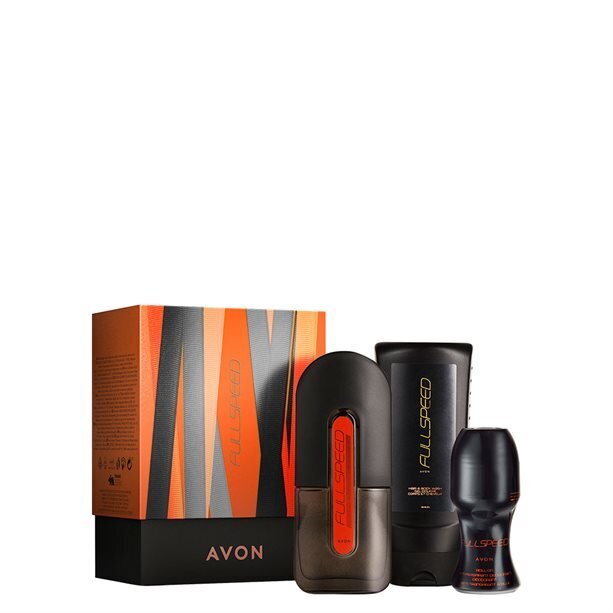 Komplekts Avon Full Speed vīriešiem: Tualetes ūdens 75 ml, dezodorants-antiperspirants 50 ml, šampūns-dušas želeja 250 ml cena un informācija | Vīriešu smaržas | 220.lv