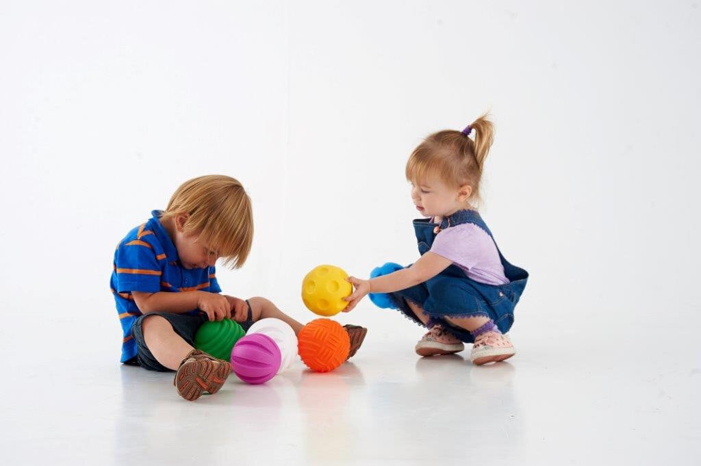 Taktīlās bērnu bumbas - 6 gab cena un informācija | Rotaļlietas zīdaiņiem | 220.lv