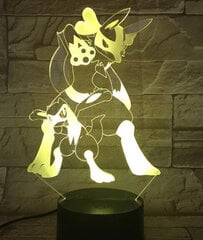 Lampa 3D Led Pokemon cena un informācija | Lampas bērnu istabai | 220.lv