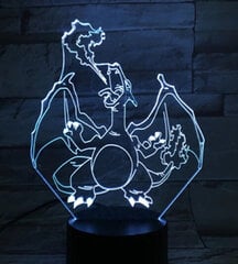 Lampa 3D Led Pokemon cena un informācija | Lampas bērnu istabai | 220.lv