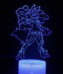 Lampa 3D Led Pokemon cena un informācija | Lampas bērnu istabai | 220.lv