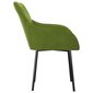 Ēdamistabas krēsli, 2gab., gaiši zaļā krāsā, samts cena un informācija | Virtuves un ēdamistabas krēsli | 220.lv