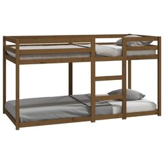 Двухъярусная кровать, 90x200 см, коричневая цена и информация | Кровати | 220.lv