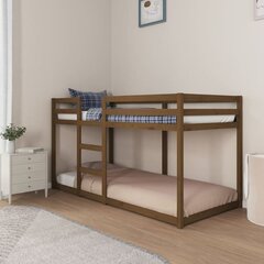 Двухъярусная кровать, 90x200 см, коричневая цена и информация | Кровати | 220.lv