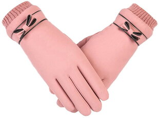 Зимние женские перчатки KR52, розовые цена и информация | Женские перчатки | 220.lv