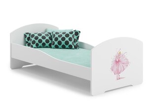 Gulta ADRK Furniture Pepe Ballerina, 140x70 cm, balta cena un informācija | Bērnu gultas | 220.lv