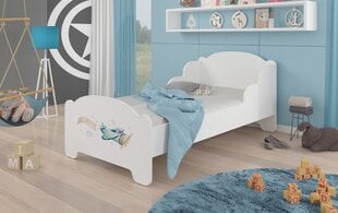 Кровать ADRK Furniture Amadis Plane with a Banner, 160x80 см, белая цена и информация | Детские кровати | 220.lv