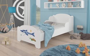 Gulta ADRK Furniture Amadis Sea Animals, 160x80 cm, balta cena un informācija | Bērnu gultas | 220.lv