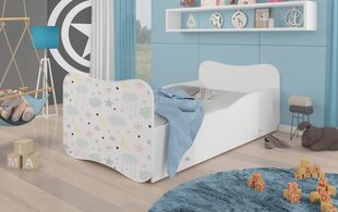 Кровать DRK Furniture Gonzalo Galaxy, 140x70 см, белого цвета цена и информация | Детские кровати | 220.lv