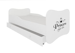 Кровать ADRK Furniture Gonzalo Princess Black, 140x70 см, белый цвет цена и информация | Детские кровати | 220.lv