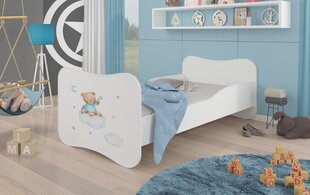 Кровать ADRK Furniture Gonzalo Teddy Bear and Cloud, 140x70 см, белый цвет цена и информация | Детские кровати | 220.lv