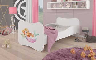 Gulta ADRK Furniture Gonzalo Mermaid with a Star, 140x70 cm, balta цена и информация | Детские кровати | 220.lv