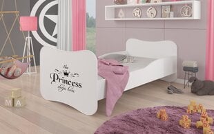 Gulta ADRK Furniture Gonzalo Princess Black, 140x70 cm, balta цена и информация | Детские кровати | 220.lv
