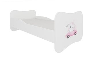 Кровать ADRK Furniture Gonzalo Cat in a Car, 140x70 см, белого цвета цена и информация | Детские кровати | 220.lv