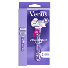 Venus Deluxe Smooth Swirl + 2 galviņas цена и информация | Косметика и средства для бритья | 220.lv