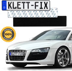 1 x Klett -fix® автомобиль и мотоцикл держатель номерного знака автомобиля и мотоцикл безрассудно - держатель для владельца номерного знака - невидимый держатель номерного знака - держатель номерного знака цена и информация | Авто принадлежности | 220.lv