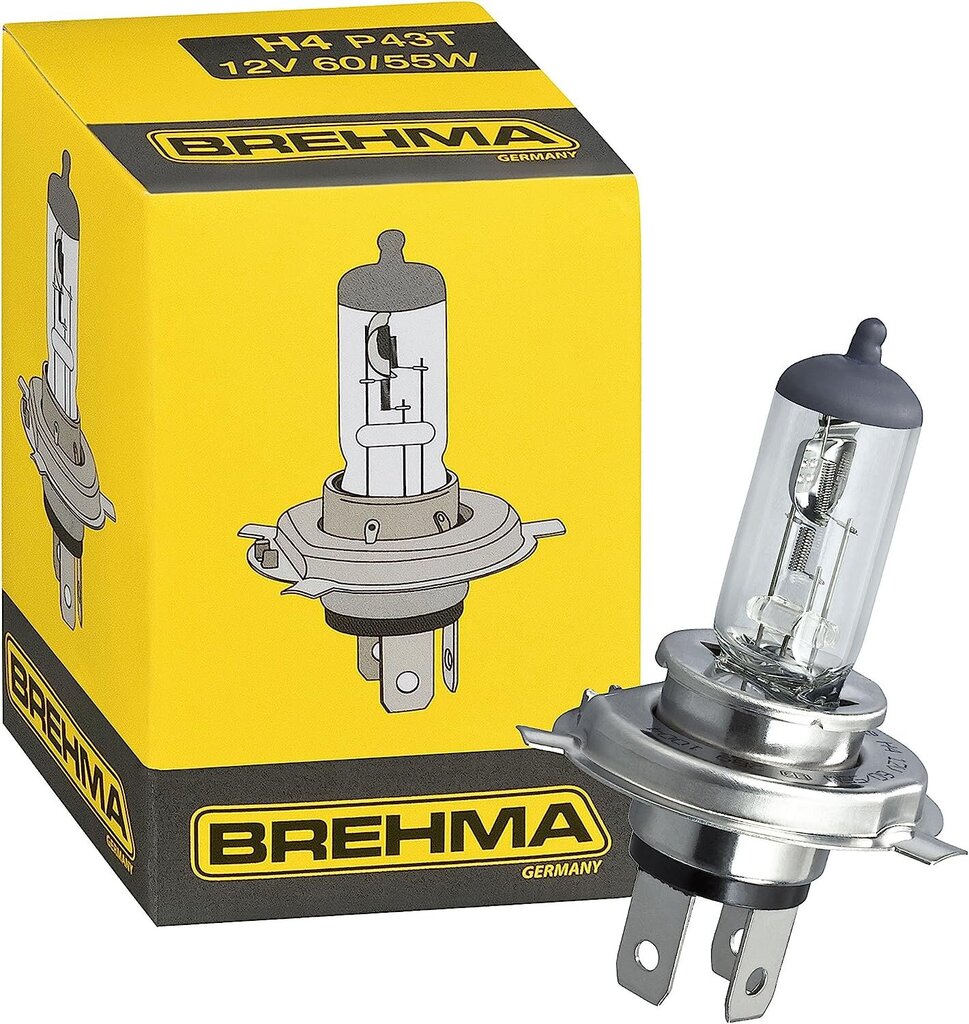 10x Brehma H4 halogēna lampa 12 Volt 60/55 Watt P43T cena un informācija | Auto spuldzes | 220.lv