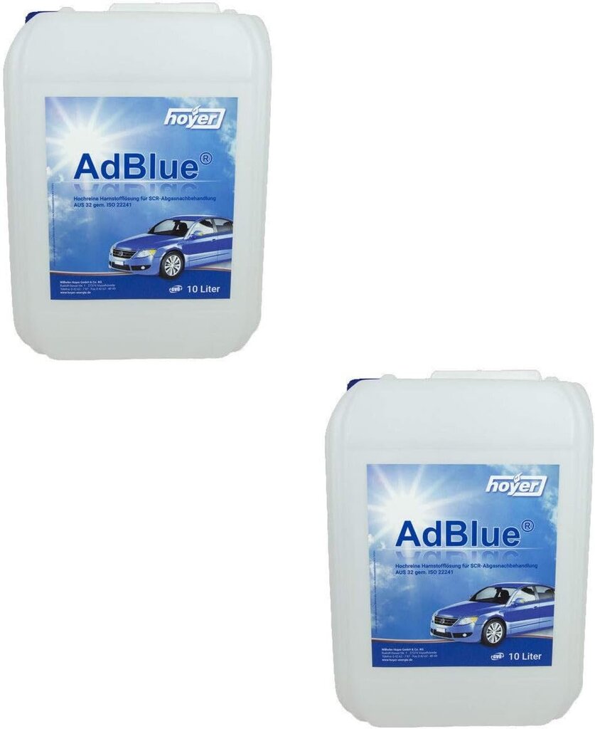 Adblue® 2 x 10 litru tvertne ar Audi, VW, Mercedes + Stimmerzäuster kvalitātes 20 litru izdevumiem kopumā cena un informācija | Auto piederumi | 220.lv