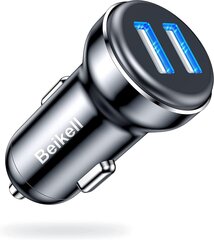 Bekell Sigarette Ligher USB Auto Charger, 36W/6A Metall Mini Car Charge 2-порт Автомобильный адаптер быстро зарядки с технологией с интеллектуальным устройством-адаптивным зарядкой для iPhone 13/12/11, Galaxy, Huawei и многое другое цена и информация | Зарядные устройства для телефонов | 220.lv