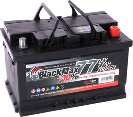 Blacmax automašīnas akumulators 12V 77AH 760A/EN startera akumulators aizstāj 68ah 70ah 72ah 74ah 75ah cena un informācija | Akumulatori | 220.lv