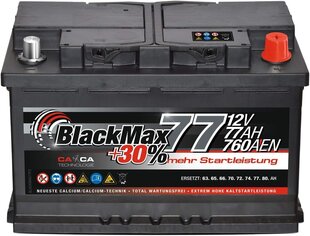 Blacmax automašīnas akumulators 12V 77AH 760A/EN startera akumulators aizstāj 68ah 70ah 72ah 74ah 75ah цена и информация | Аккумуляторы | 220.lv