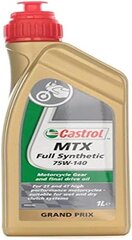 Castrol sintēzes pārnesumu eļļu MTX pilna sintētiskā SAE 75W -140 - 1L pudele cena un informācija | Motoreļļas | 220.lv