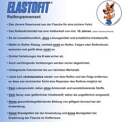 Elastofit Refillpack Pannenset Tyre Cirpts rezerves pudele visām automašīnām/SUV utt. 10 gadus izturīgs (700 ml) cena un informācija | Auto ķīmija | 220.lv