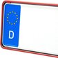 EuroSnap automašīnas numura zīmes turētājs Red 2er komplekts, ieskaitot montāžas instrukcijas - Austrijai - atklāts automašīnas numura zīmes rāmis - automašīnas numura zīmes turētājs cena un informācija | Auto piederumi | 220.lv