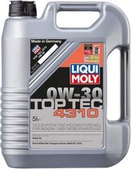 Liqui Moly 3736 TOP TEC 4310 0W-30 5 L cena un informācija | Motoreļļas | 220.lv