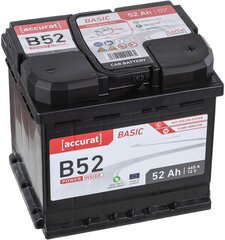 Аккумуляторная батарея аккумуляторной батареи B52 12V 52AH 460A холодный запуск тока тока свинцового свинца Технология CA Влажная батарея, 30% дополнительная стартовая выход, без технического обслуживания. цена и информация | Аккумуляторы | 220.lv