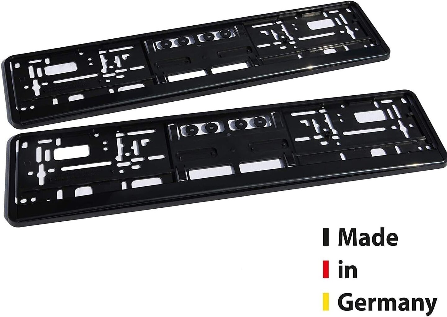 Sunmondo numura zīmes turētājs Auto melns, numura zīmes pastiprinātājs numura zīmes rāmis 2 komplekts - izgatavots Vācijā cena un informācija | Auto piederumi | 220.lv