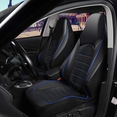 Toyoun Classic Car Seat Covers Priekšējie sēdekļi Augstas aizmugures sēdekļi pārsegi Automašīnas priekšējie sēdekļi 2er Universal Guts automašīnas ādas sēdekļu mērces automašīnu sēdekļiem priekšpusē melnu zilu automašīnu piederumu interjers cena un informācija | Auto sēdekļu pārvalki | 220.lv