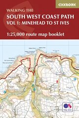 South West Coast Path Map Booklet - Vol 1: Minehead to St Ives: 1:25,000 OS Route Mapping цена и информация | Путеводители, путешествия | 220.lv