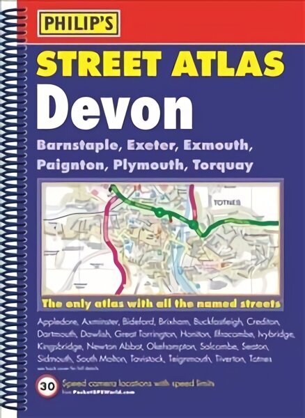 Philip's Street Atlas Devon cena un informācija | Ceļojumu apraksti, ceļveži | 220.lv
