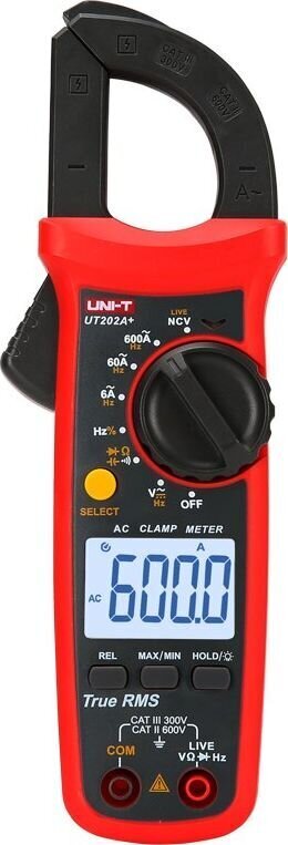 Uni-T termināla mērītājs Uni-T UT202A+ 600 V LCD displejs ar apgaismojumu cena un informācija | Rokas instrumenti | 220.lv