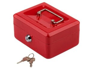 Metāla seifa kaste 20x16x9, sarkana цена и информация | Сейфы | 220.lv