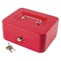 Металлический сейф коробка 20x16x9, красный цена и информация | Сейфы | 220.lv