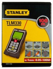 Lāzera attāluma mērītājs Stanley TLM 330 77-140 cena un informācija | Rokas instrumenti | 220.lv