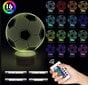 Naktslampiņa LED RGB Futbola bumba cena un informācija | Galda lampas | 220.lv