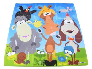 Putu paklājiņš-puzle ar dzīvniekiem, 37 cm x 37 cm, ZA3151 cena un informācija | Rotaļlietas zīdaiņiem | 220.lv