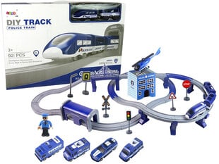 Policijas pilsētiņas komplekts ar vilcienu, zils cena un informācija | Rotaļlietas zēniem | 220.lv